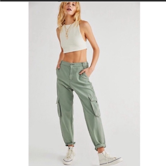 LEVIS loose cargo pants size 27 green - Picture 1 of 7